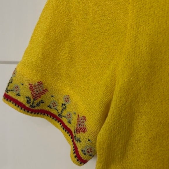 Vtg Handmade Yellow Shirt, Sz XS - Picture 3 of 5